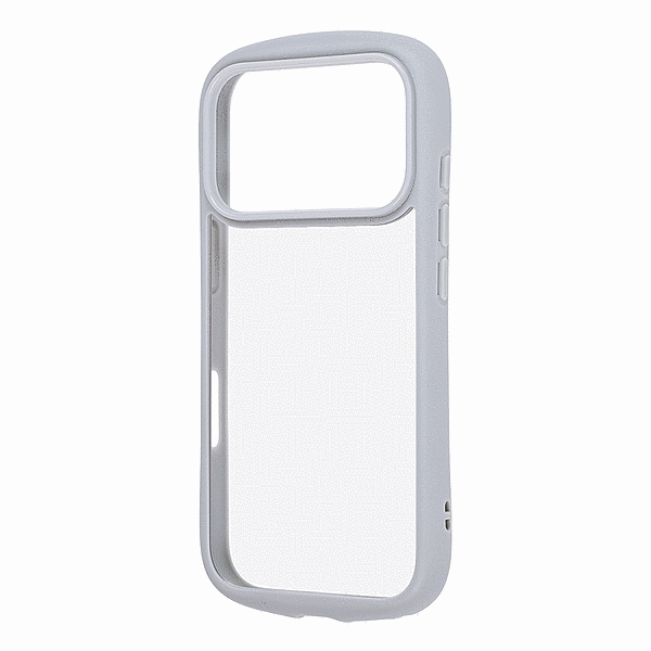 ハイブリッドタフケース パッフル レンズガード グレー