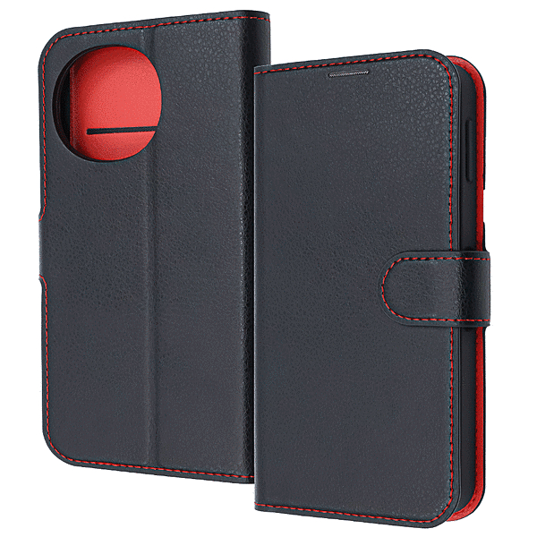 耐衝撃 マグネットベルト シンプル 手帳型レザーケース/ブラウン