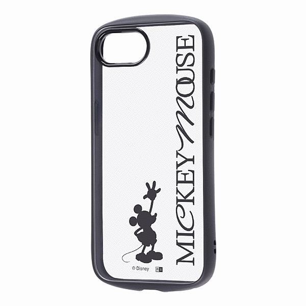 Puffull 衝撃吸収 バンパー ハイブリッドケース/ミッキーマウス _シルエット
