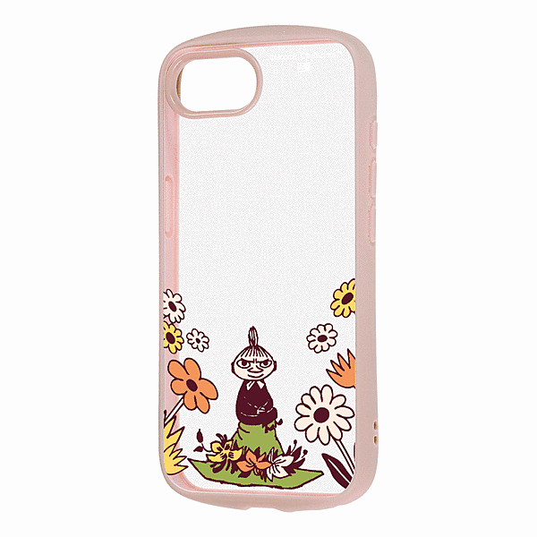 Puffull 衝撃吸収 バンパー ハイブリッドケース/ムーミン/リトルミイ&お花4