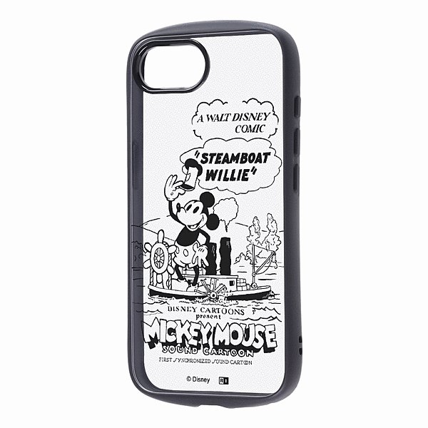 Puffull 衝撃吸収 バンパー ハイブリッドケース/ミッキー_蒸気船ウィリー