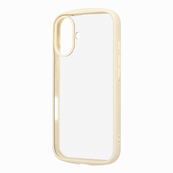 ハイブリッドタフケース Puffull+レンズガードリング/ミルクホワイト