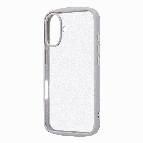 ハイブリッドタフケース Puffull+レンズガードリング/グレー