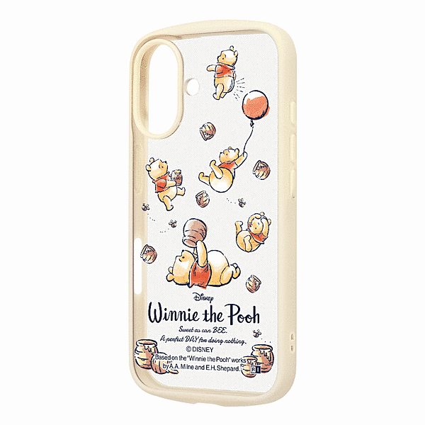 Puffull 衝撃吸収 バンパー ハイブリッドケース/プーさんとはちみつ4