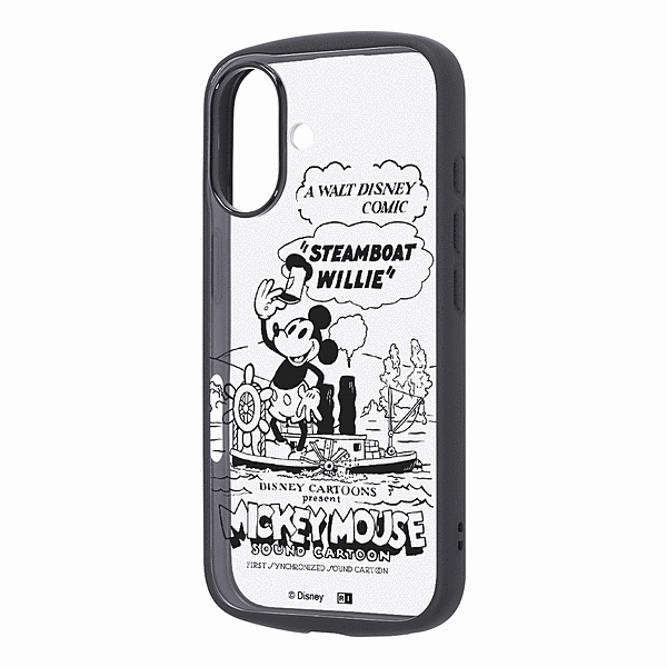 Puffull 衝撃吸収 バンパー ハイブリッドケース/ミッキー_蒸気船ウィリー