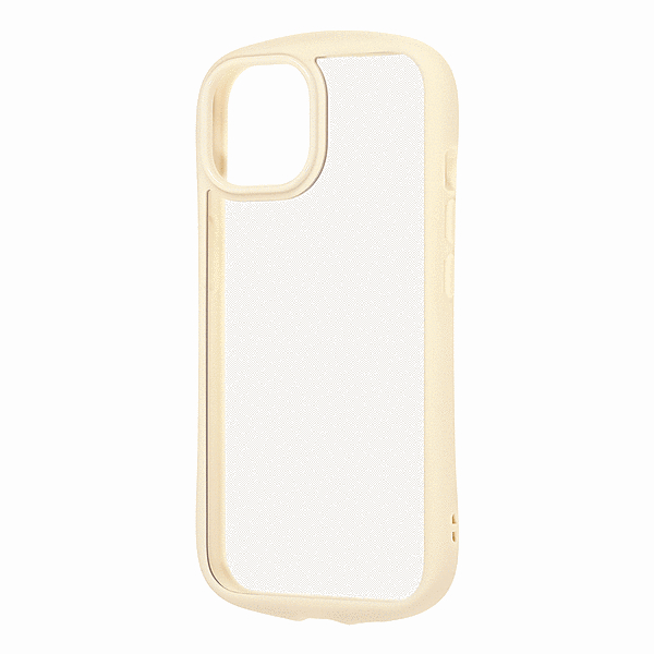 ハイブリッドタフケース Puffull+レンズガードリング/ミルクホワイト