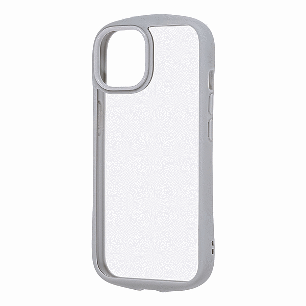 ハイブリッドタフケース Puffull+レンズガードリング/グレー