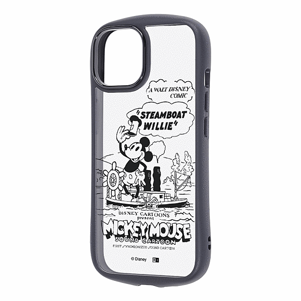 Puffull 衝撃吸収 バンパー ハイブリッドケース/ミッキー_蒸気船ウィリー