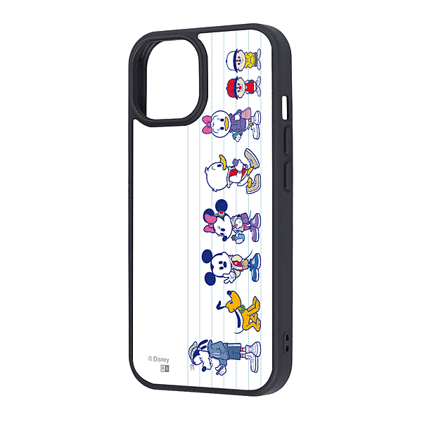 maru 衝撃吸収 バンパー ハイブリッドケース/ミッキー&フレンズ_背比べ