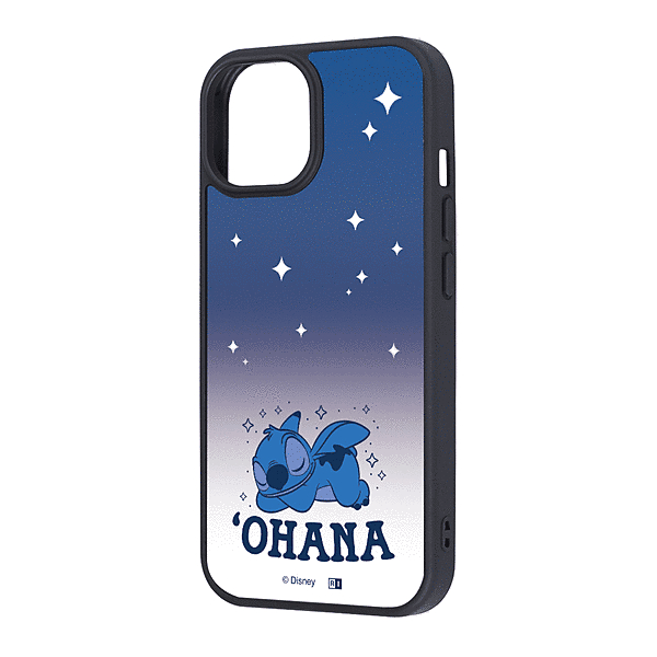 maru 衝撃吸収 バンパー ハイブリッドケース/スティッチ_おやすみ