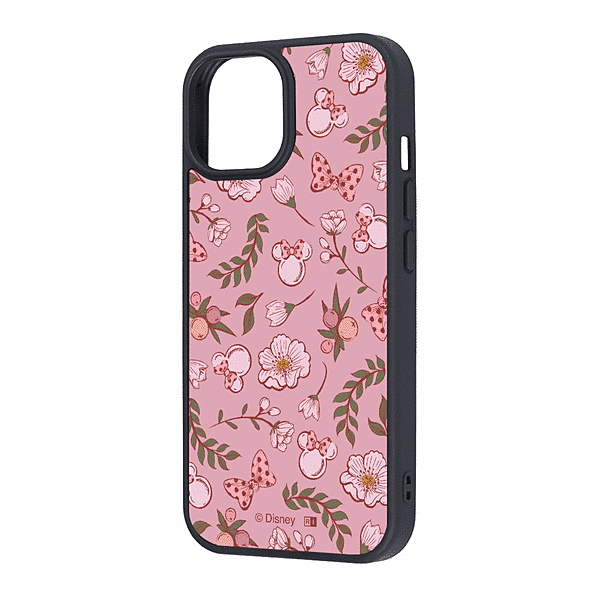 maru 衝撃吸収 バンパー ハイブリッドケース/ミニーマウス_サクラピンク