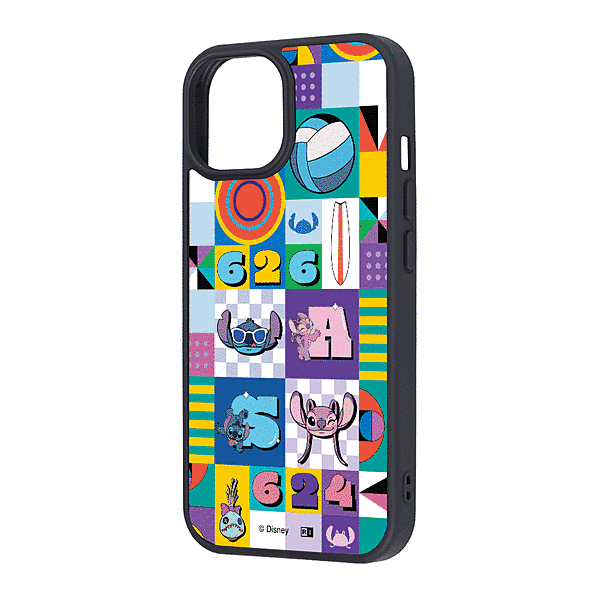 maru 衝撃吸収 バンパー ハイブリッドケース/スティッチとエンジェル_総柄