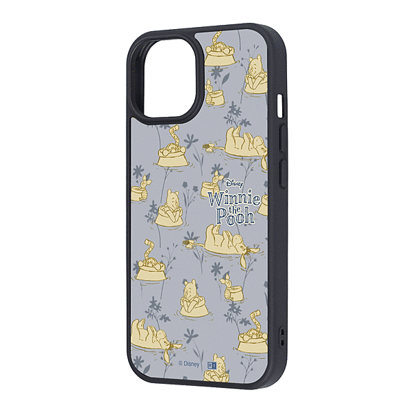 maru 衝撃吸収 バンパー ハイブリッドケース/プーさんと仲間達_総柄