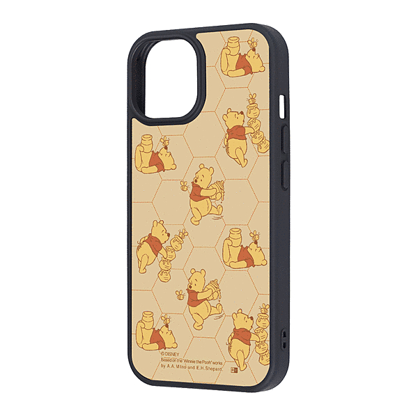 maru 衝撃吸収 バンパー ハイブリッドケース/プーさんとはちみつ_総柄