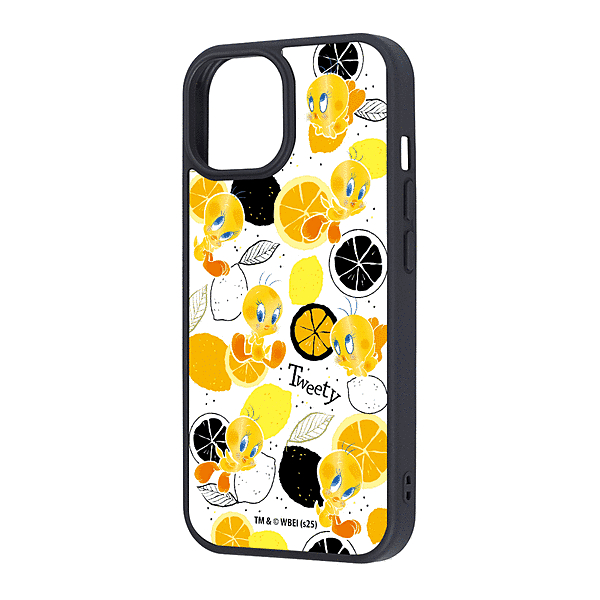 maru 衝撃吸収 バンパー ハイブリッドケース/ルーニー・テューンズ/トゥイーティー/総柄