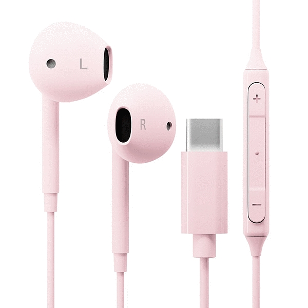USB Type-C ステレオイヤホン ピンク