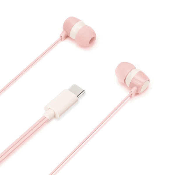 USB Type-Cコネクタ ステレオイヤホン カナルタイプ/ピンク
