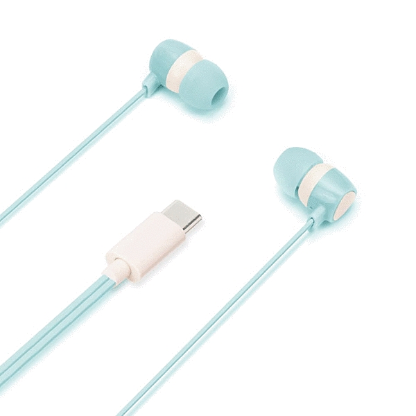 USB Type-Cコネクタ ステレオイヤホン カナルタイプ/ブルー