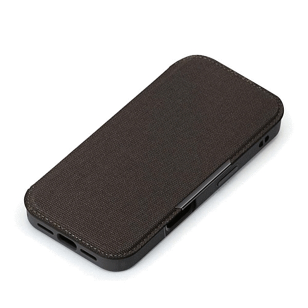 ガラスフリップケース キャンバス チャコールグレー