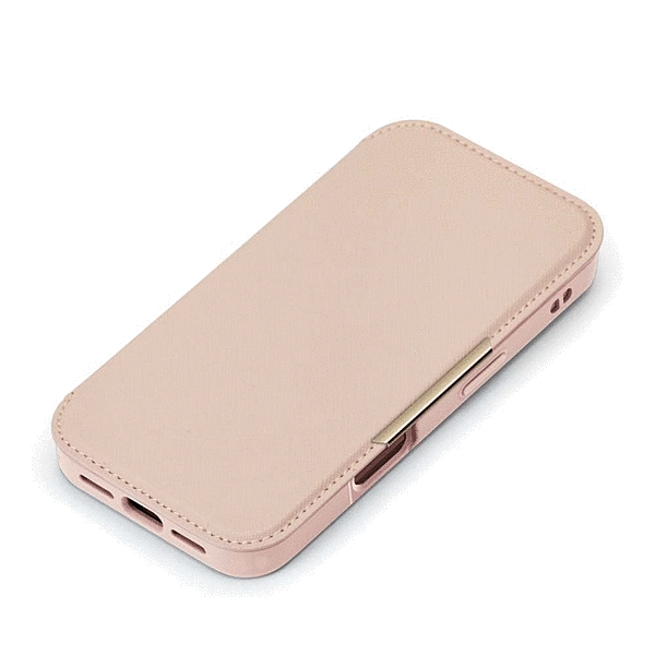 ガラスフリップケース サフィアーノ調 ピンク