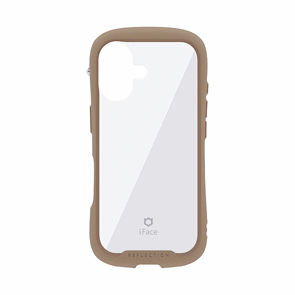 強化ガラスクリアケース(ベージュ)