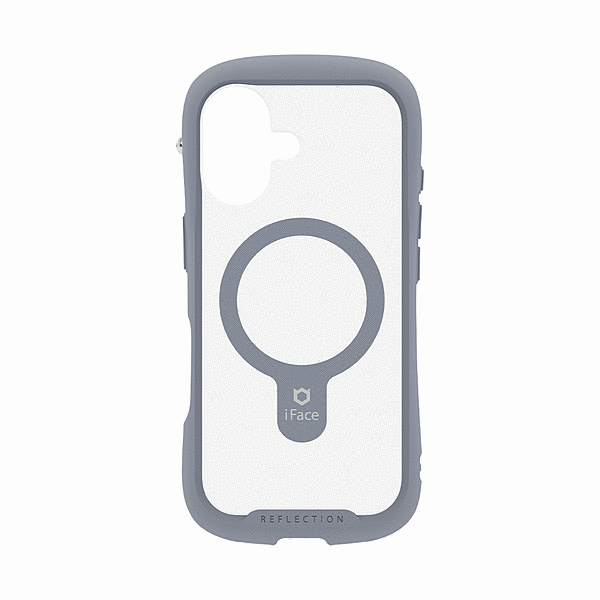 Magsafe強化ガラスクリアケース(グレー)
