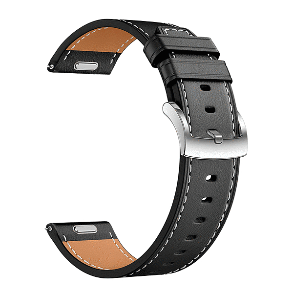 スマートウォッチ 交換革バンド 22mm 本革 ブラック