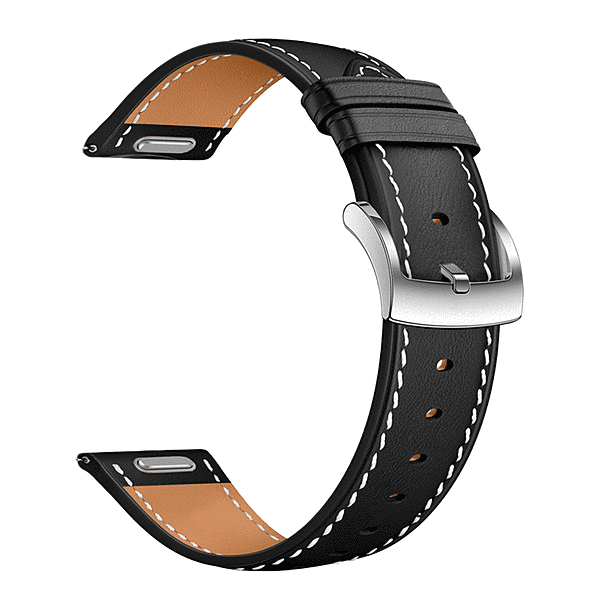 スマートウォッチ 交換革バンド 20mm 本革 ブラック