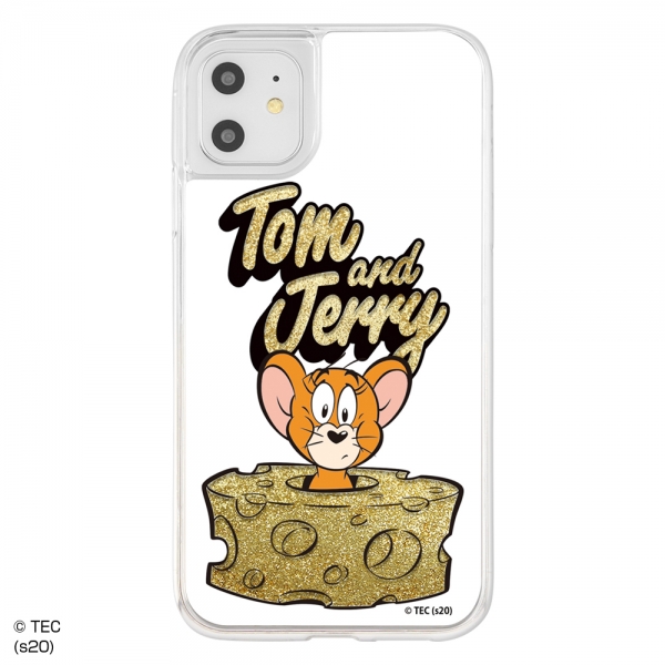 ラメ グリッターケース/トムとジェリー/チーズ