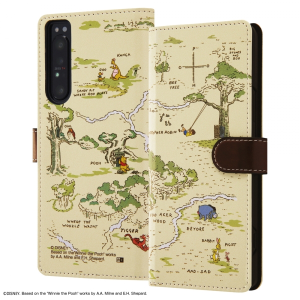 手帳型アートケース マグネット/くまのプーさん_044