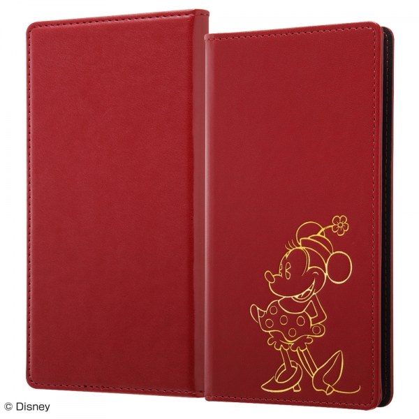 手帳型ケース FLEX ホットスタンプ L/ミニーマウス