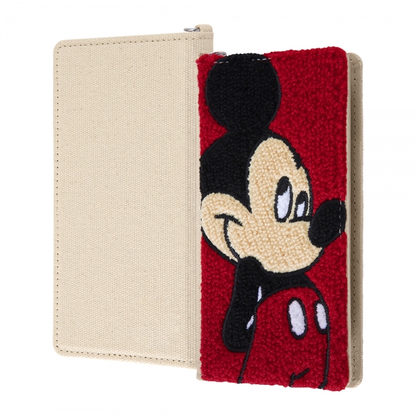 手帳型ケース FLEX サガラ刺繍 SS/ミッキー