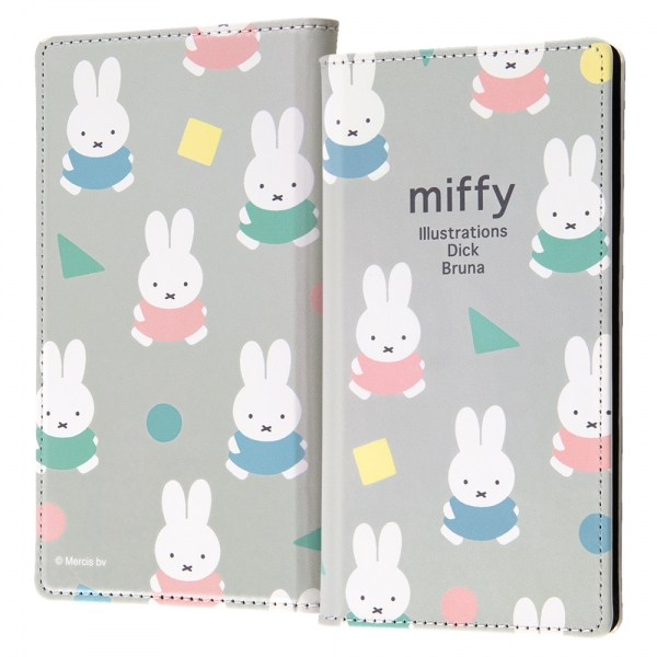 手帳型ケース FLEX/ミッフィー/オータムカラー_ライトグレー