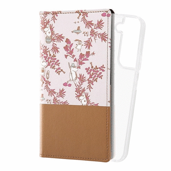 手帳型 FLEX CASE バイカラー/ブラウン/ムーミン総柄