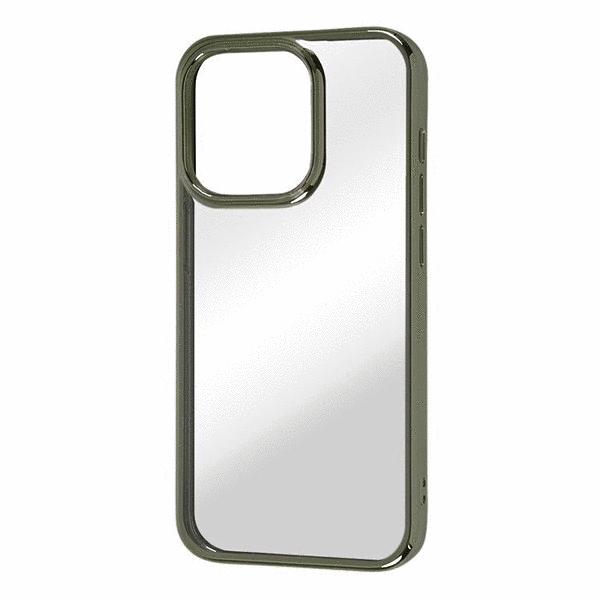 TPUソフトケース META Frame/オリーブ