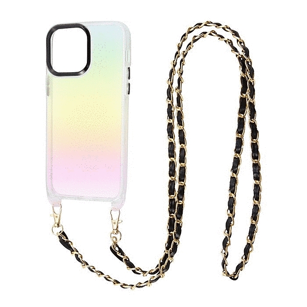 ハイブリッドケース ショルダーストラップ付/オーロラ/ブラック