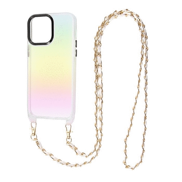 ハイブリッドケース ショルダーストラップ付/オーロラ/ホワイト