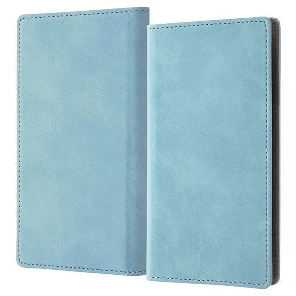手帳型ケース FLEX むら染めレザー M/ブルー