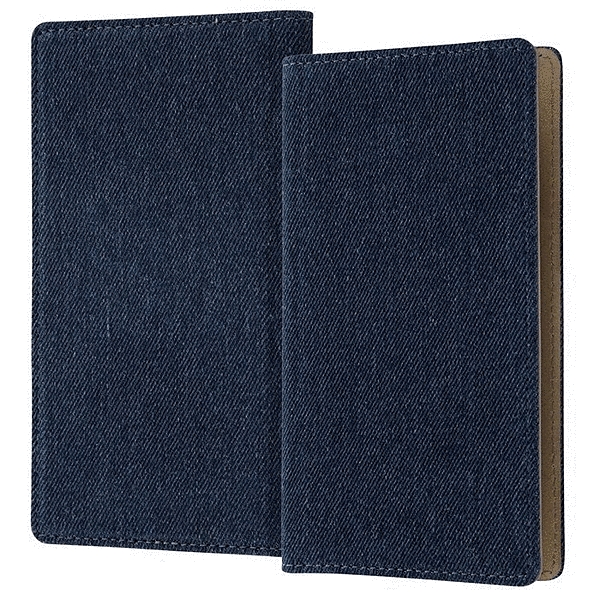 手帳型ケース FLEX デニム M/インディゴブルー