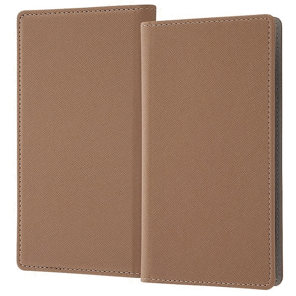 手帳型ケース FLEX 型押しレザー M/トープ/ライトグレー