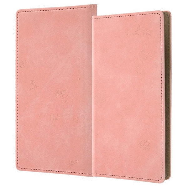 手帳型ケース FLEX むら染めレザー L/ピンク