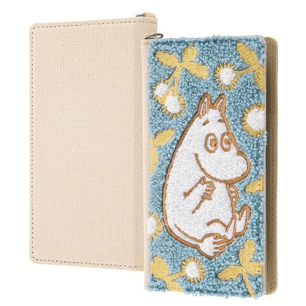 手帳型ケース FLEX サガラ刺繍 S/ムーミン/ムーミンとタンポポ