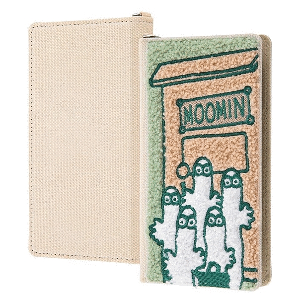 手帳型ケース FLEX サガラ刺繍 S/ムーミン/ニョロニョロとドア