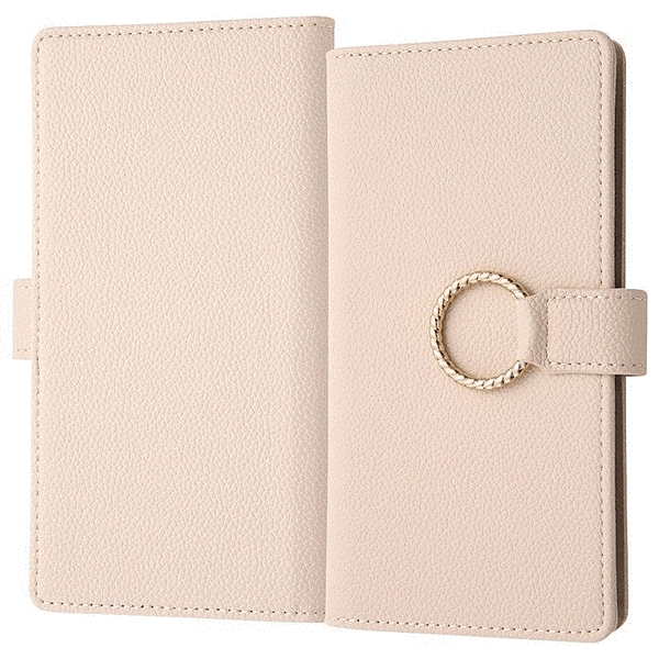 手帳型ケース FLEX リング付 L/ベージュ