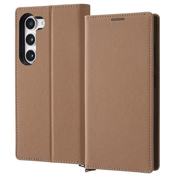 Durable 耐衝撃 マグネット不使用 シンプル スクエア 手帳型レザーケース/トープ/ライトグレー