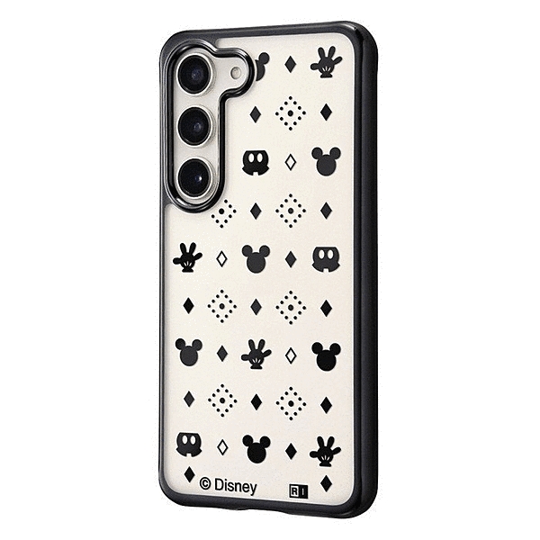 TPUソフトケース META Frame/ミッキーマウス総柄_メタリック