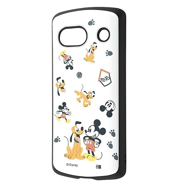 保護ケース MiA 衝撃吸収 バンパー ハイブリッドケース/ミッキーマウスとプルート
