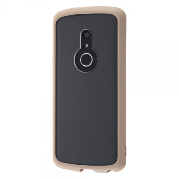 Puffull 耐衝撃 バンパー ハイブリッドケース/クリア/ベージュ