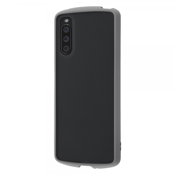 Puffull Matte 衝撃吸収 バンパー ハイブリッドケース/グレー