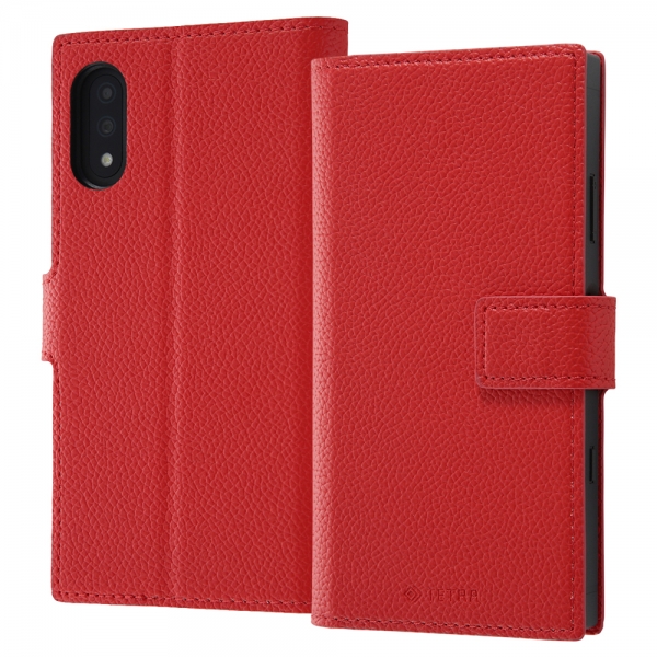 耐衝撃 手帳型レザーケース TETRA//レッド